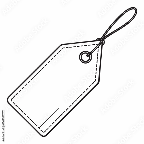blank price tag isolated on white