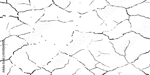 "Cracked dry earth texture on white background. Natural drought pattern perfect for climate change themes, abstract backgrounds, environmental design, or distressed surface overlays in digital art"