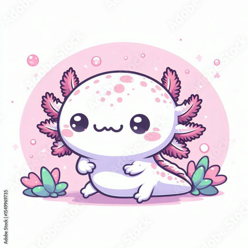 Axolotl Comic Style Icons – Vector Collection