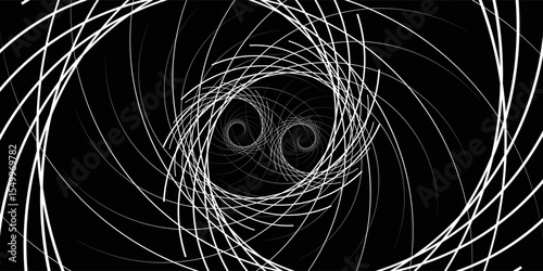 Spiral sound wave rhythm abstract dynamic lines vector background