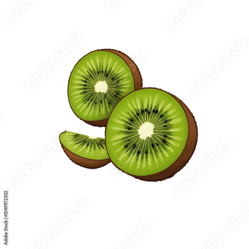 kiwi illustration on transparent background