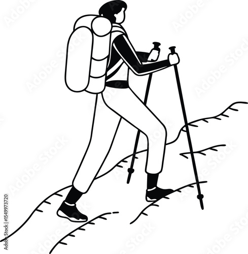 vector illustration of a man walking