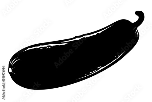 a black and white illustration of an eggplant black, drawing, eggplant, illustration, silhouette , Generative art.