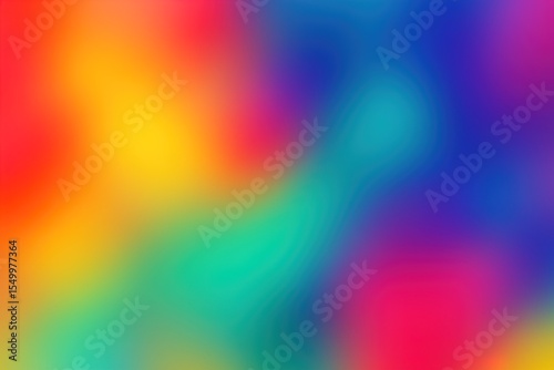 A lively abstract background with a vibrant blend of red, yellow, green, blue, and pink hues, offering a smooth gradient effect ideal for bold designs, digital art, or colorful creative projects