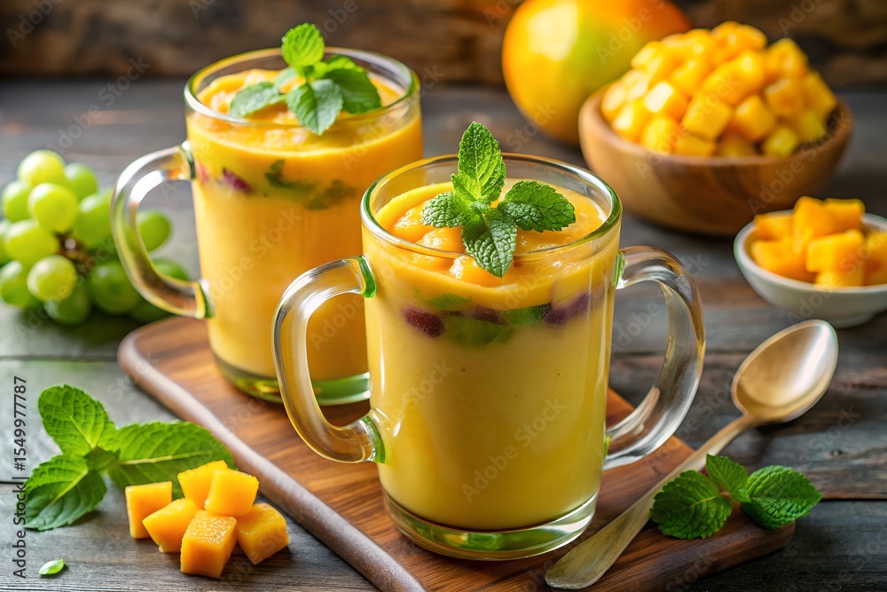 Refreshing Mango Smoothie Recipe Tropical Delight with Mint & Grapes Refreshing Mango Smoothie Recipe Tropical Delight with Mint & Grapes