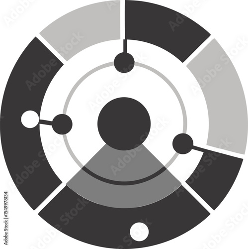 black and white clock face