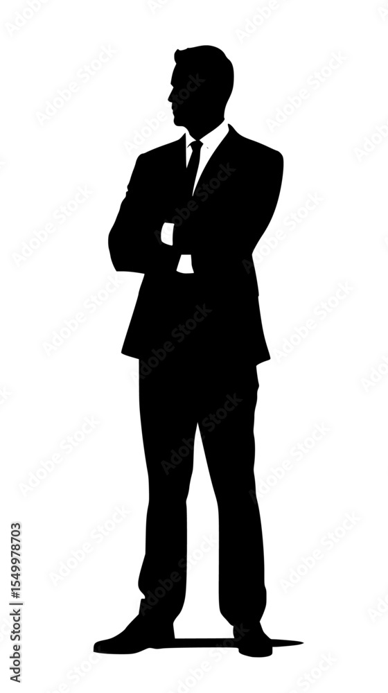 a black silhouette of a man wearing a suit and tie with his arms crossed arm, black, business suit, businessman, man, silhouette, stand, suit, tie, wear , Generative art. a black silhouette of a man wearing a suit and tie with his arms crossed arm, black, business suit, businessman, man, silhouette, stand, suit, tie, wear , Generative art.