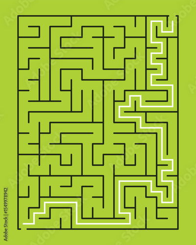 Maze With Colorful Background - Easy Brain Game With Answer
