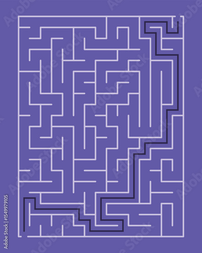 Maze With Colorful Background - Easy Brain Game With Answer