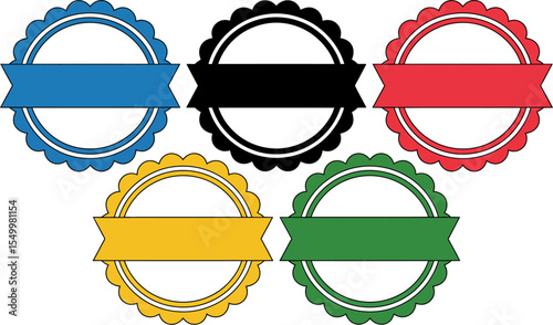 Colorful olympic rings vector illustration for sports logo design and graphic design elements vector editable stock vector illustration