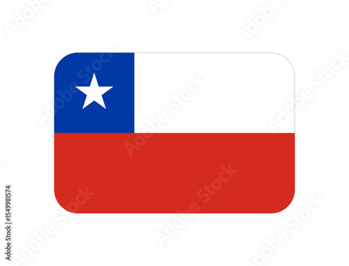 Rectangular vector icon divided into two parts. The upper part is white, the lower part is red. At the top left is a blue field with a white star.