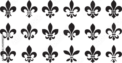 Fleur-de-lis Vector Pattern Heraldic Lily Decorative Ornament Symbol Design