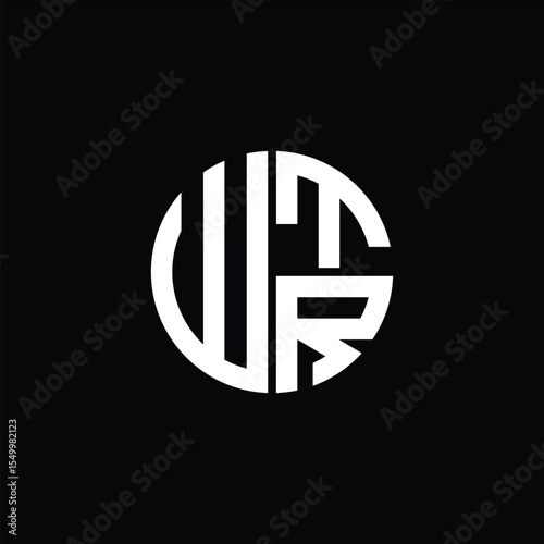 WTR logo WTR icon WTR monogram WTR letter minimalist Circle flat Unique modern abstract logo design.