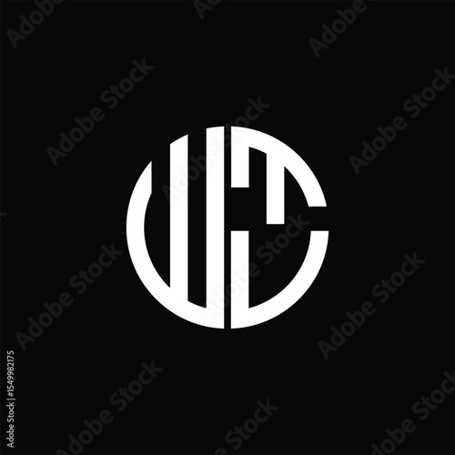 WTV logo WTV icon WTV monogram WTV letter minimalist Circle flat Unique modern abstract logo design.