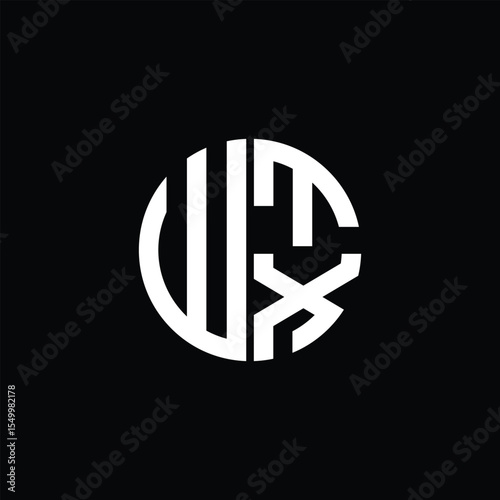 WTX logo WTX icon WTX monogram WTX letter minimalist Circle flat Unique modern abstract logo design.