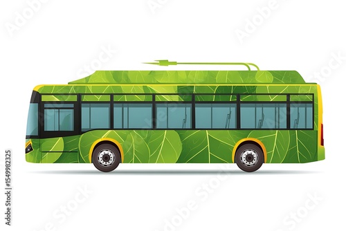 Eco friendly electric bus public transport sustainable vehicle green energy transportation future mobility