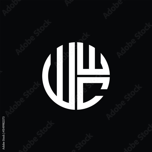 WWC logo WWC icon WWC monogram WWC letter minimalist Circle flat Unique modern abstract logo design.