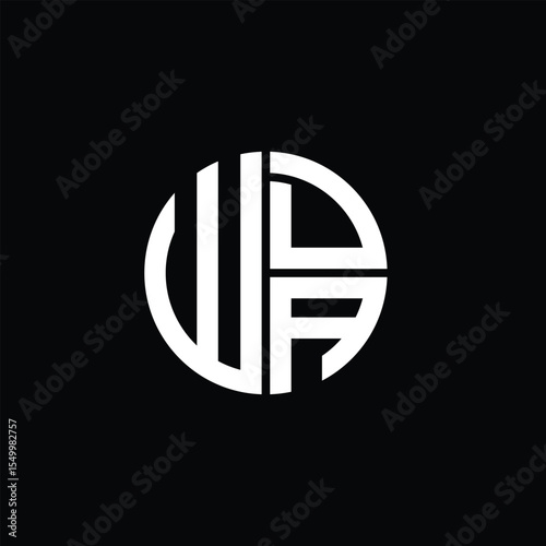 WDA logo WDA icon WDA monogram WDA letter minimalist Circle flat Unique modern abstract logo design.