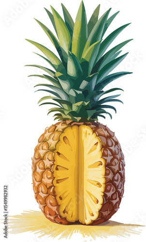 pineapple on white background