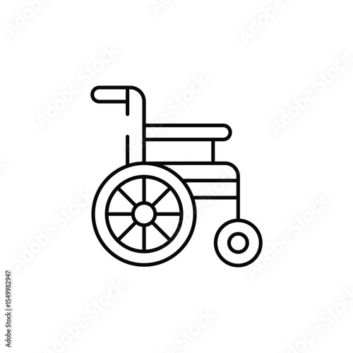 Wheelchair icon design with white background stock illustration