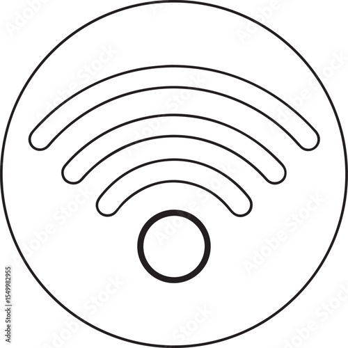 Modern and unique representing a Wi-Fi signal vector icon illustration, representing a Wi-Fi signal silhouette and line art vector logo icon design
