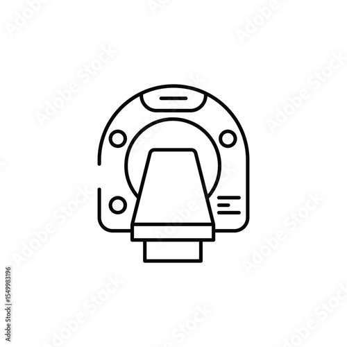 Medical scan icon design with white background stock illustration