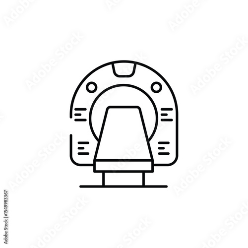 MRI icon design with white background stock illustration