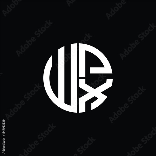 WPX logo WPX icon WPX monogram WPX letter minimalist Circle flat Unique modern abstract logo design.