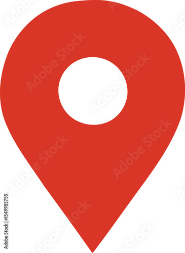 Minimalist location map pin icon, modern map marker, location pin icon, pinpoint, location pin icon, map pin place marker, map marker pointer icon, GPS location symbol with transparent background