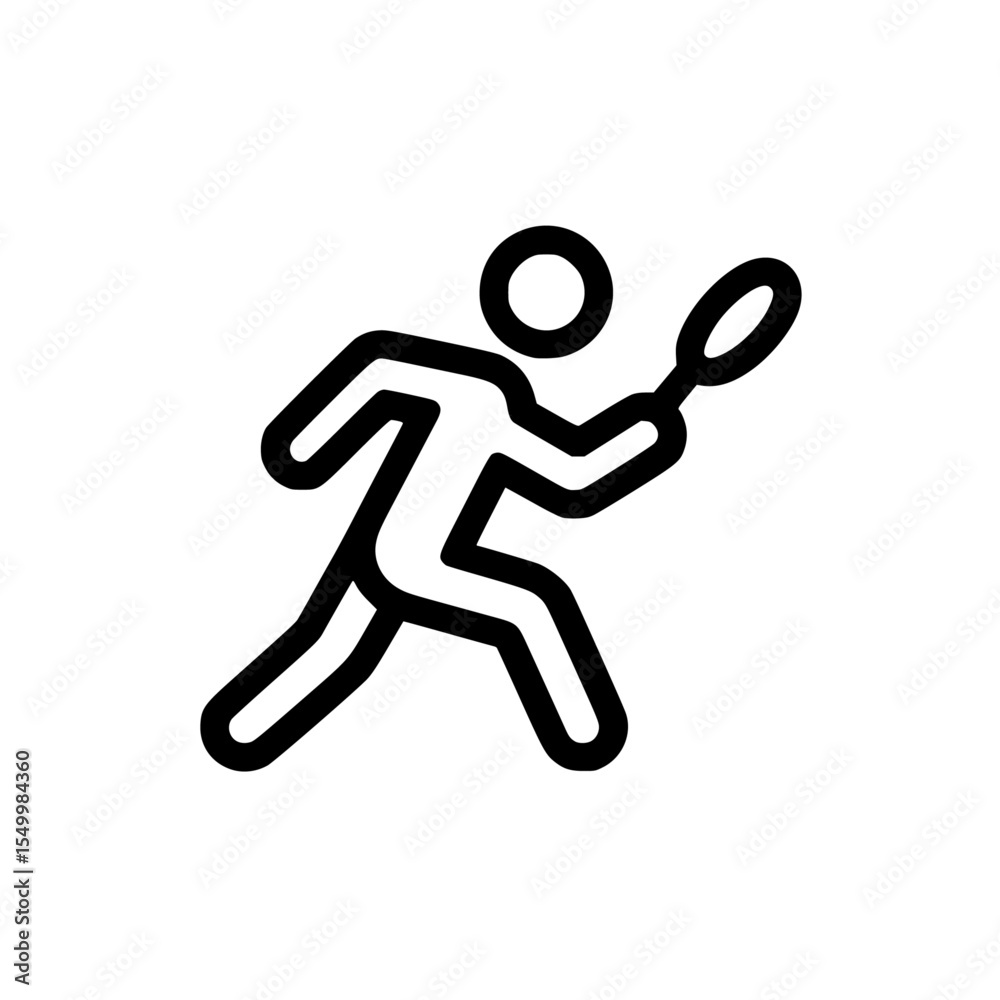icon of a person with a racket and a ball ball, icon, logo, magnifying glass, man, person, racket, tennis racket , Generative art. icon of a person with a racket and a ball ball, icon, logo, magnifying glass, man, person, racket, tennis racket , Generative art.