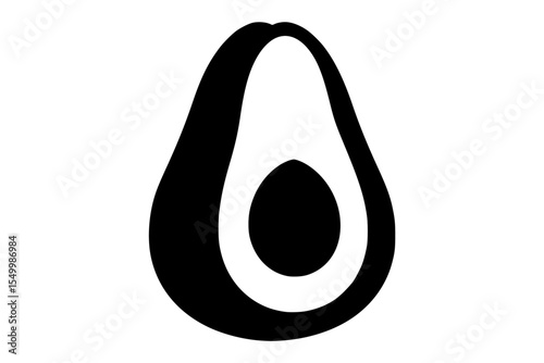a black silhouette of an avocado with a drop of liquid icon or logo avocado, black, drop, font, icon, logo, picture, silhouette , Generative art.