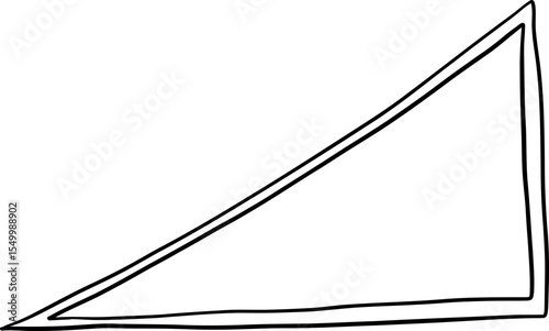 Freeform Triangular Line Art Element