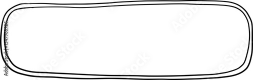 Hand Drawn Rounded Bar Shape Outline
