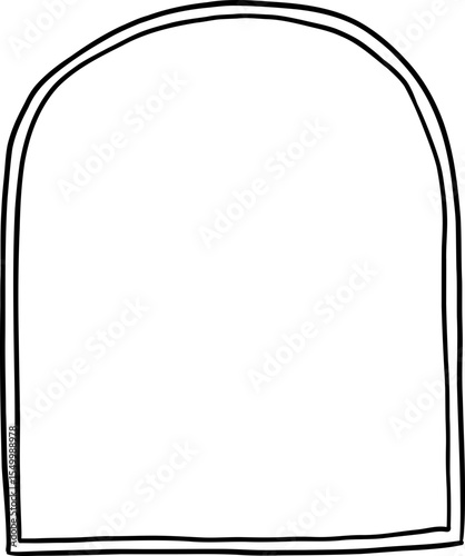 Freeform Oval Rectangle Hand Drawn Frame