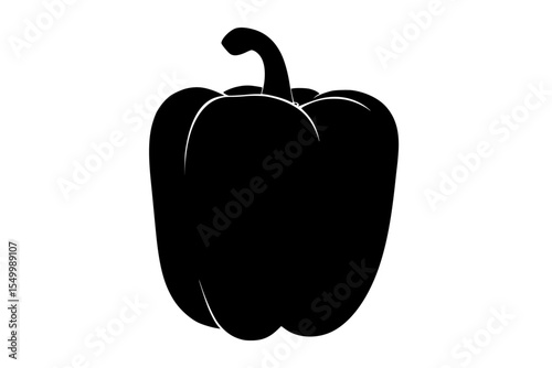 a black pepper in a flat style on a white background black, flat, icon, pepper, silhouette, style , Generative art.