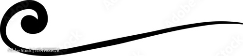 Calligraphy Style Thick Swirl Stroke Accent