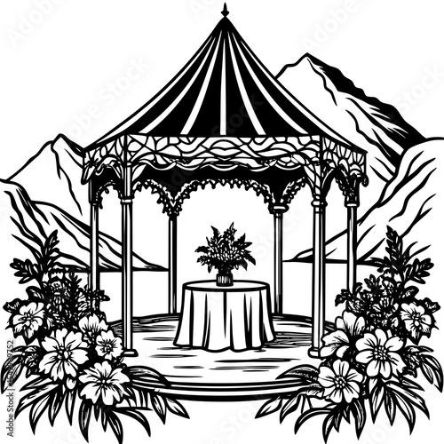 circus tent vector illustration