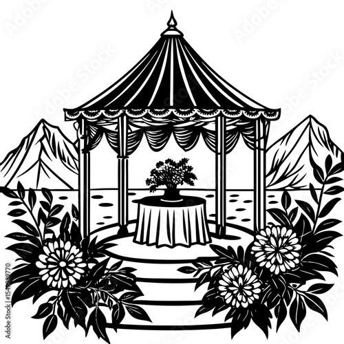 circus tent vector illustration