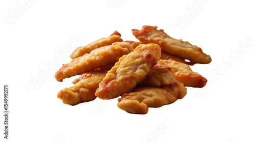 Crispy Golden Chicken Tenders - Close-Up Studio Shot