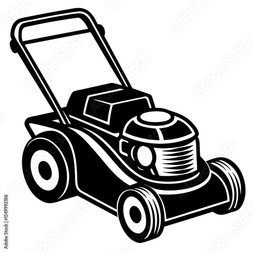 Lawnmower vector illustration isolated on white background