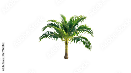 Isolated Tropical Palm Tree on Transparent background