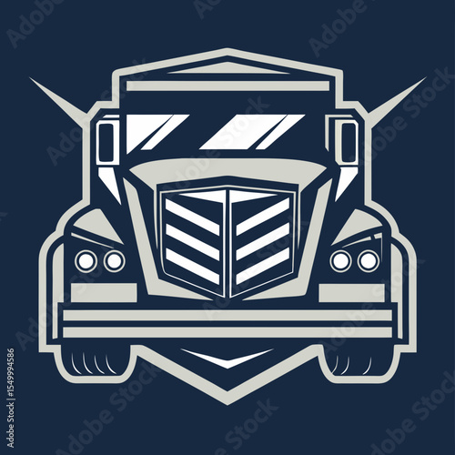 Premium trucking company ready made logo. 18 wheeler semi truck logo vector. Best for trucking and freight related industry