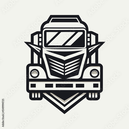 Premium trucking company ready made logo. 18 wheeler semi truck logo vector. Best for trucking and freight related industry