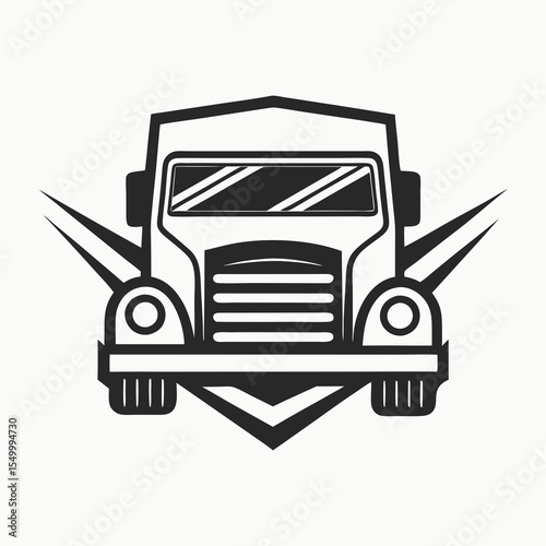 Premium trucking company ready made logo. 18 wheeler semi truck logo vector. Best for trucking and freight related industry