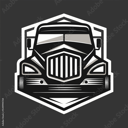 Premium trucking company ready made logo. 18 wheeler semi truck logo vector. Best for trucking and freight related industry