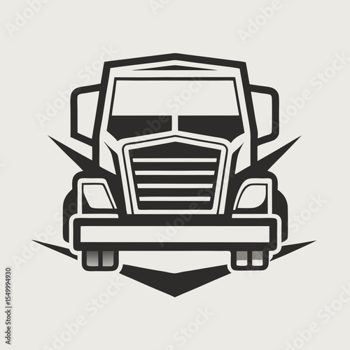 Premium trucking company ready made logo. 18 wheeler semi truck logo vector. Best for trucking and freight related industry