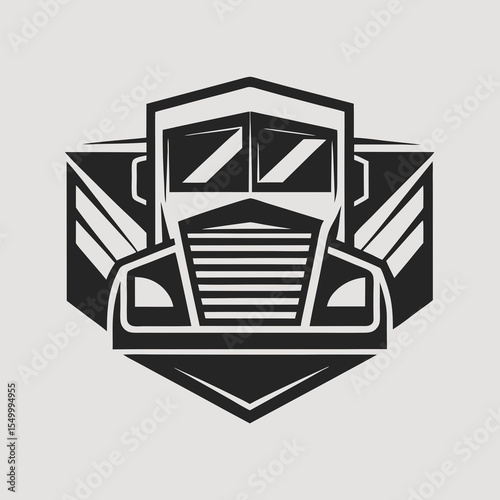 Premium trucking company ready made logo. 18 wheeler semi truck logo vector. Best for trucking and freight related industry