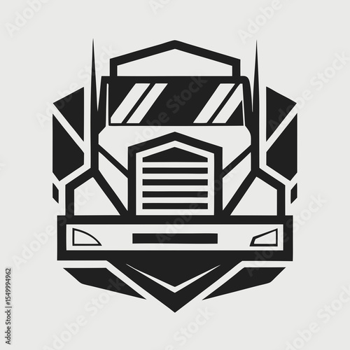 Premium trucking company ready made logo. 18 wheeler semi truck logo vector. Best for trucking and freight related industry