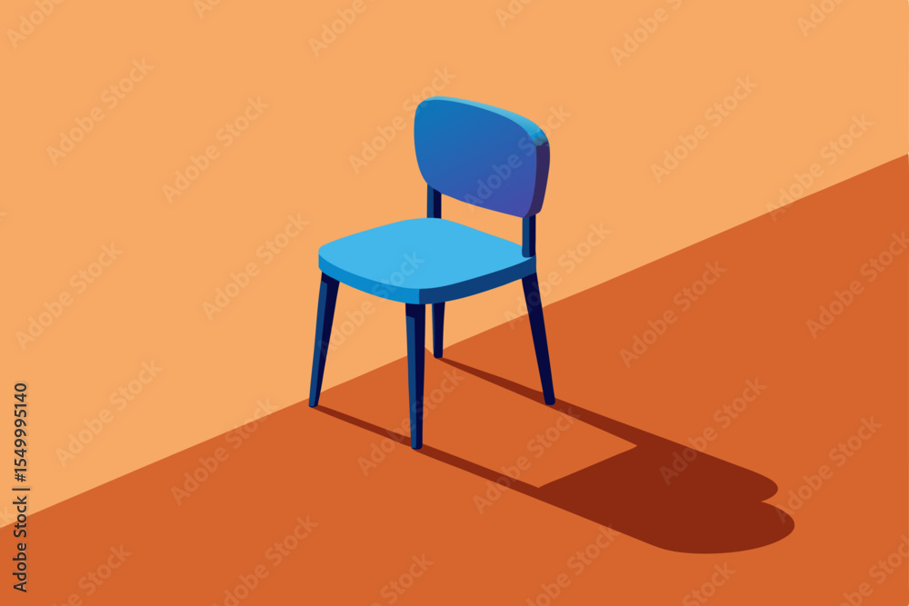 Obraz premium orange and blue chairs