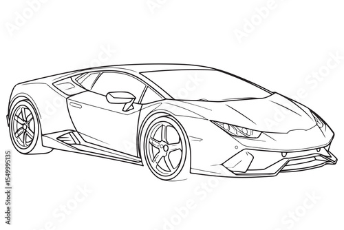 high quality vector illustration of a sleek modern sports car